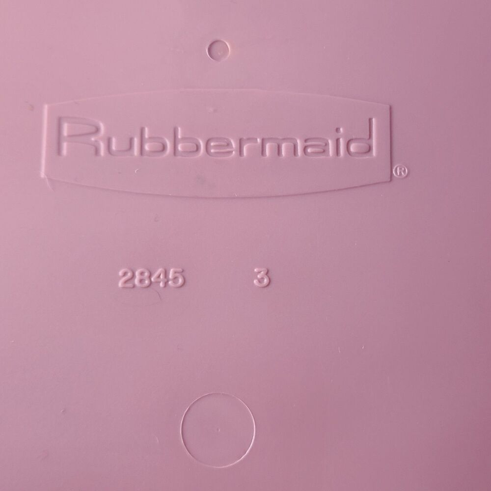 Vintage Rubbermaid Pink Plastic Rectangular Kitchen Wastebasket Trashcan #2845 - Picture 2 of 7